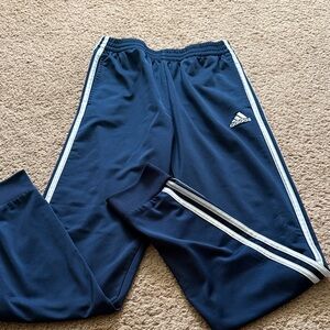 Adidas Kids Dark Blue Joggers with White Stripes
